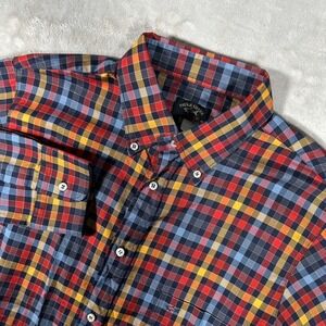 Paul & Shark Yachting Shirt Men 44 2XL Multi Plaid Long Sleeve Preppy Made Italy